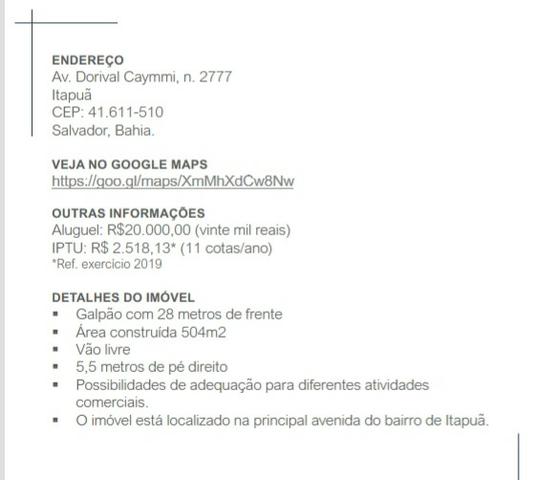 Loja Av. Dorival Caymmi 504m² área construída com garagem - Foto 2