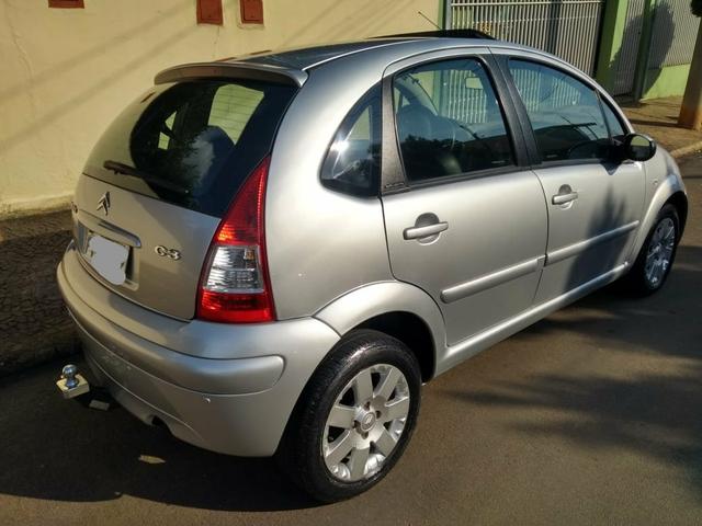C3 1.6 2010 solares exclusive automático bancos de couro teto solar baixo km - Foto 4