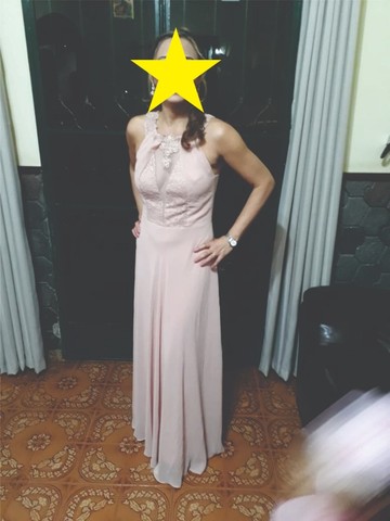 Vestido de Festa Rosa Chá