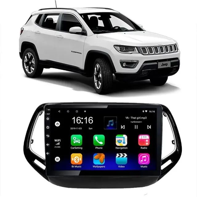 Multimídia Jeep Compass Android 10'' - Kronos KK6049