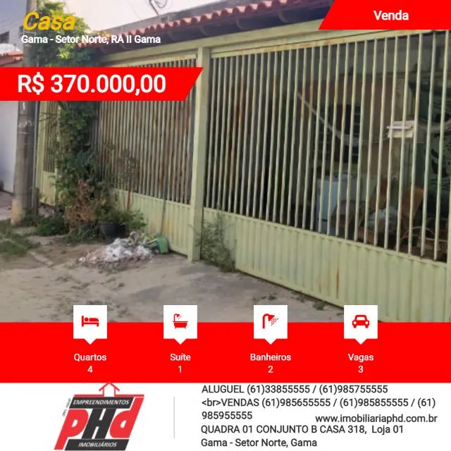 Lote/casa para venda - Setor Norte, Gama DF
