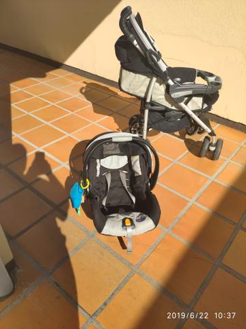 Carrinho de bebê Chicco Trevi + bebê conforto - Foto 6