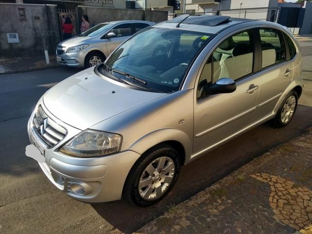 C3 1.6 2010 solares exclusive automático bancos de couro teto solar baixo km - Foto 2