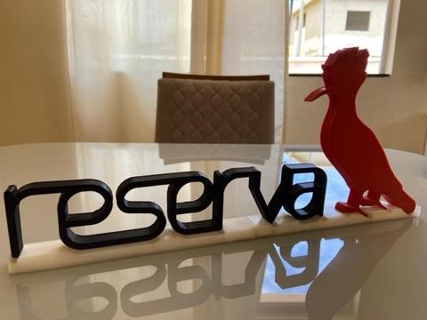 Logo Reserva Rígido 3D ideal para lojistas