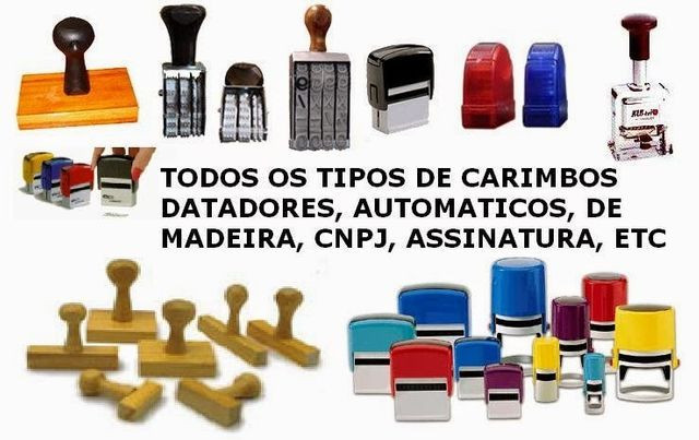 Confeccionamos carimbos de todos os modelos e tamanhos