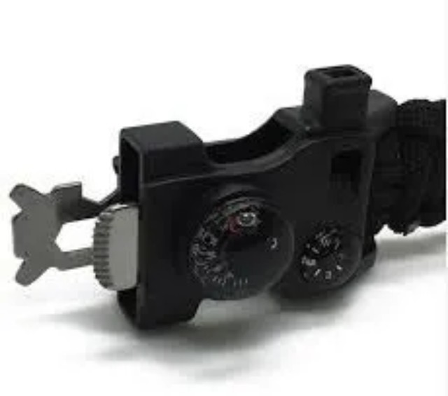 Relógio bracelete Paracord digital com 15 ferramentas sobrevivência !  - Foto 3