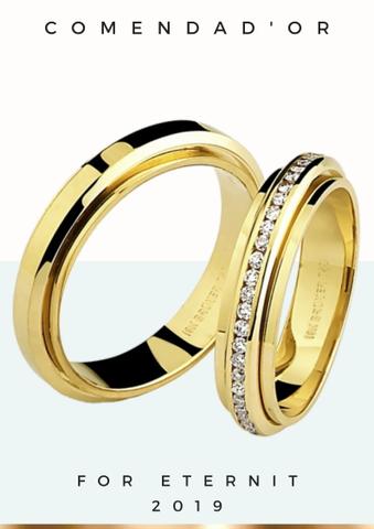 Aliança de casamento, em ouro 18k, em até 12x no Cartão Premium!!