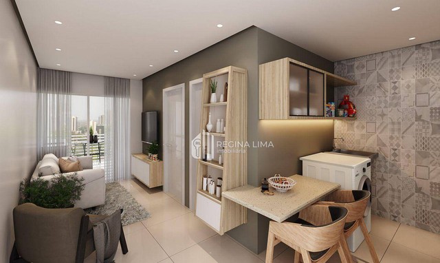 Apartamento com 1 dormitório à venda, 41 m² por R$ 375.527,20 - Edifício JÔNATHAS NUNES RE - Foto 2