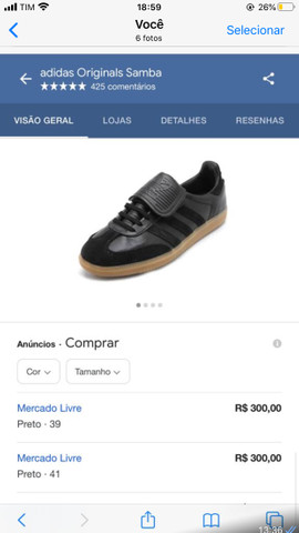 tenis adidas masculino preto mercado livre