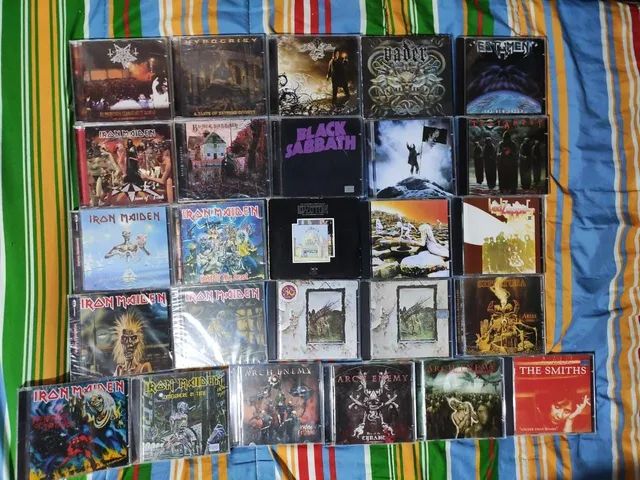 Lote cds rock metal etc iron maiden testament 