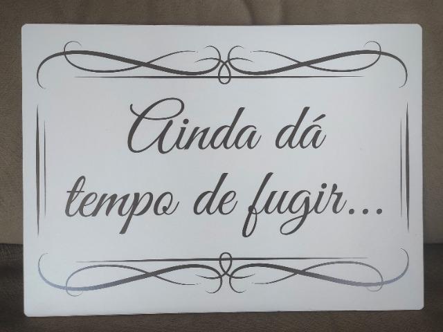 Placas em PVC para cerimônia de casamento