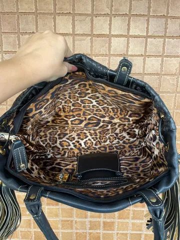 Bolsa couro Carmen Steffens preta  - Foto 4