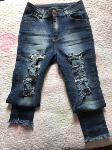 Calça Jeans despojada tamanho 36 - Foto 2
