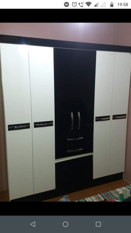 Guarda-roupa Casal 6 portas - 2,05m x 1,74m / 46cm de profundidade + Sapateira gratis - Foto 4