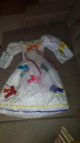 Vestido noiva festa junina infantil ....