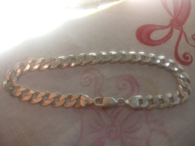 Pulseira masculina prata