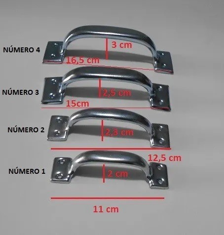 Puxador Alca Chapa Sao Raphel Zincado 11cm PAR- novo - Foto 2