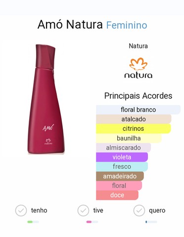 AMÓ FEMININO DA NATURA (EDIÇÃO LIMITADA) - Beleza e saúde - Guamá, Belém  984431604 | OLX