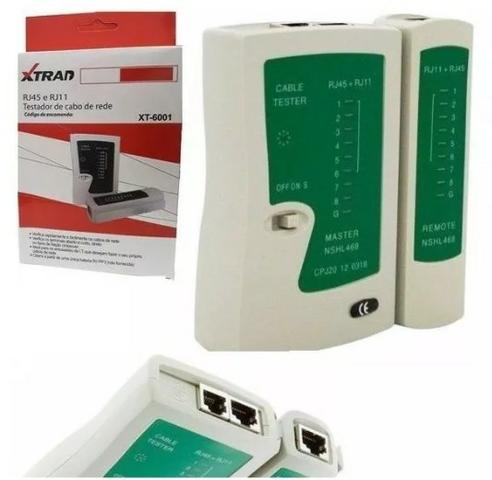 (NOVO) Testador De Cabo De Rede Rj45 E Rj11 Xt-6003 Xtrad