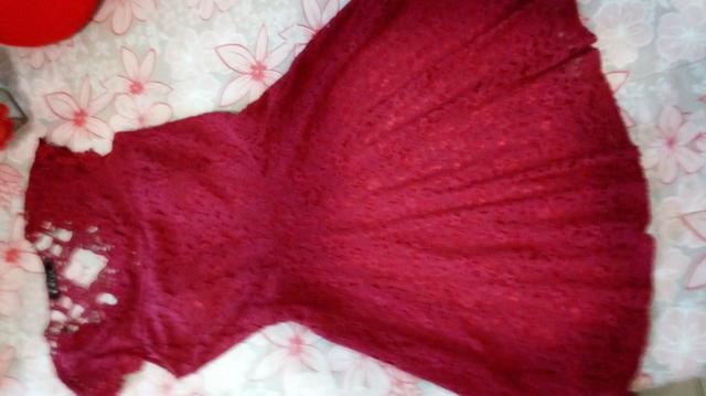 Vestido Rendado Com Bojo (seminovo) - Foto 2