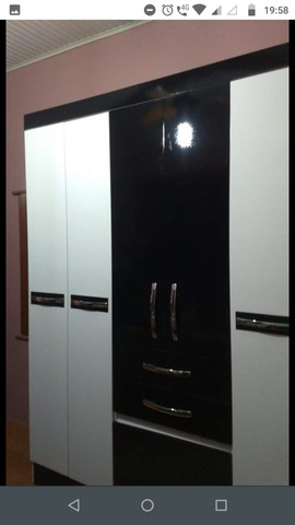 Guarda-roupa Casal 6 portas - 2,05m x 1,74m / 46cm de profundidade + Sapateira gratis - Foto 3
