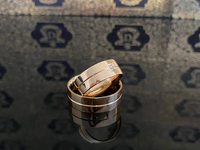 Par de Alianças em Ouro 18K 20 gramas - Foto 2