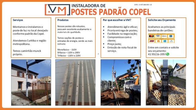 VM Poste Padrão Copel e Locação de Munck