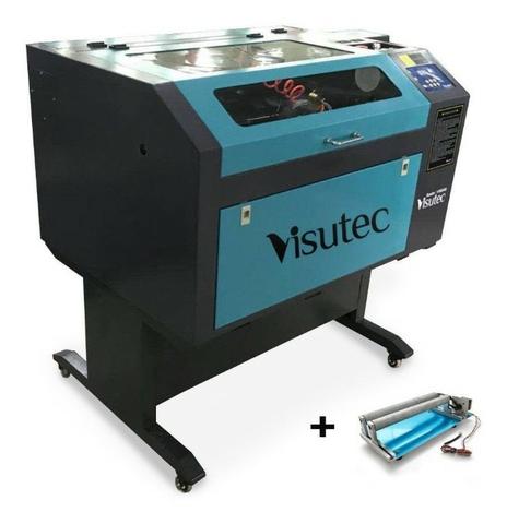 Máquina Router Laser cnc VS6040 Corte e Gravação Completa 60x40cm 60W Com Eixo Rotativo