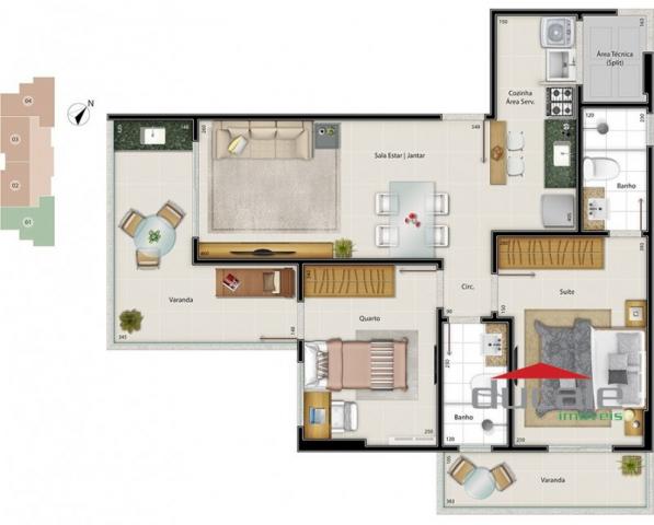 Edifício Adress. Apartamento com 2 quartos, suíte, varanda na Praia do Canto - Foto 13