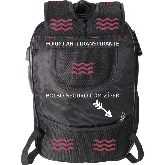 Mochila Couro Grande Executiva Com Entrada Usb E Fone De Ouvido - Foto 3