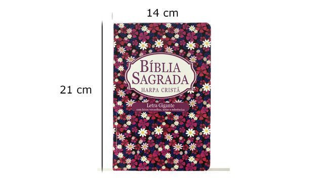 Bíblia Feminina Letra Gigante Com Harpa - Jesus Em Vermelho - Foto 3