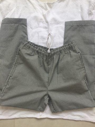 calça xadrez vintage
