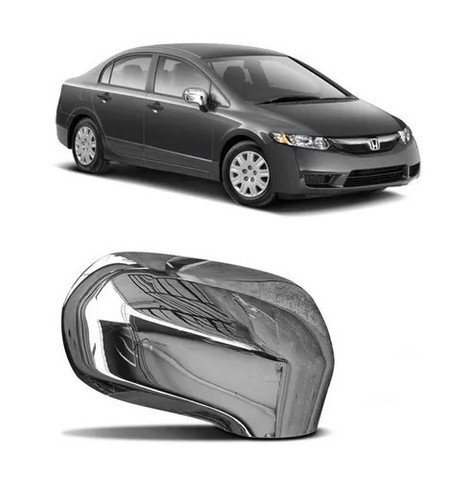 Aplique Retrovisor Honda Civic 2007 à 2011 - Cromado Sem Pisca