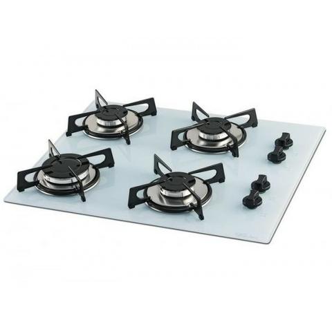 Cooktop Fischer 4 Bocas Gás Mesa Vidro - Branco