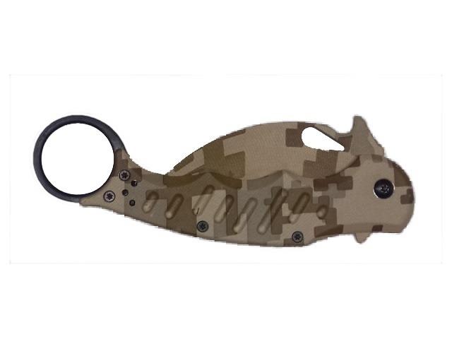 Canivete Tático Karambit Camuflado Desert Ll82259 - Foto 4