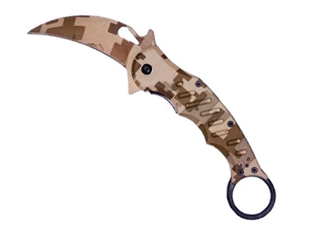 Canivete Tático Karambit Camuflado Desert Ll82259 - Foto 2