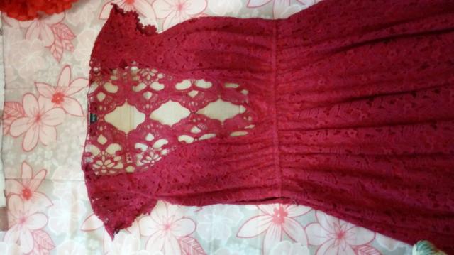 Vestido Rendado Com Bojo (seminovo) - Foto 4