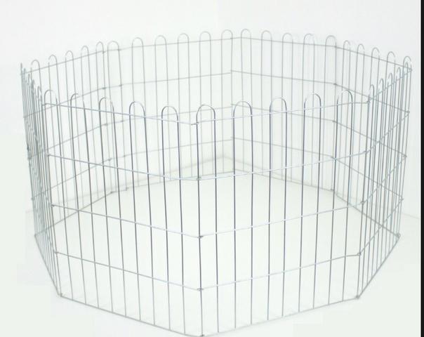 Cercado Pet Para Cachorros Cães Coelhos Gatos 10 Lados Altura 60 cm Cromado