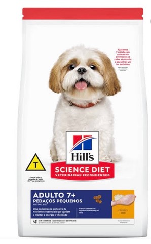 Ração Seca Hill's Science Diet para Cachorros Adultos 7+ 6kg(Saco possui 5|5 Kg)