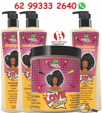 Kit Love My Cachos Deixa os Cabelos Macios é Saudaveis Hábito Cosméticos