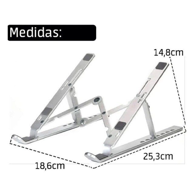 Suporte Dobrável E Portátil Slim Para Notebooks , MacBook, iPad E Tablet - Foto 4