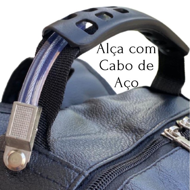 Mochila Couro Grande Executiva Com Entrada Usb E Fone De Ouvido - Foto 5