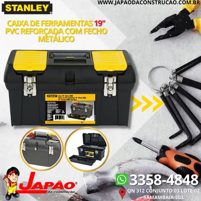 Caixa Maleta de Ferramentas PVC 19" Reforçada Com Fecho Metálico Stanley