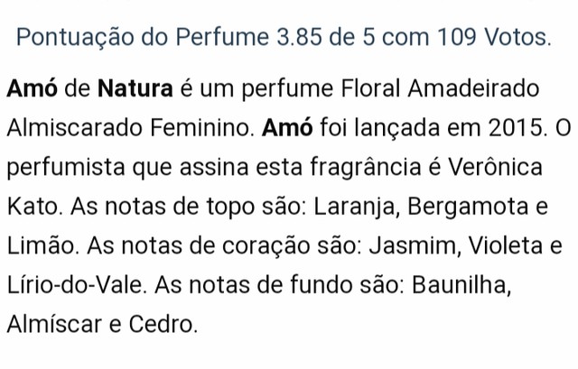 AMÓ FEMININO DA NATURA (EDIÇÃO LIMITADA) - Beleza e saúde - Guamá, Belém  984431604 | OLX