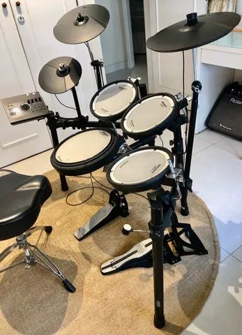 Bateria Eletrônica Roland Td17kvV-Drums Semi-nova - Foto 4