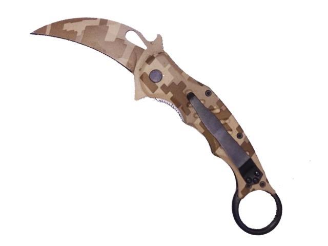 Canivete Tático Karambit Camuflado Desert Ll82259 - Foto 3