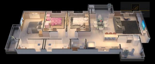 Apartamento com 3 dormitórios à venda, 92 m² por R$ 462.801 - Saguaçu - Joinville/SC - Foto 2