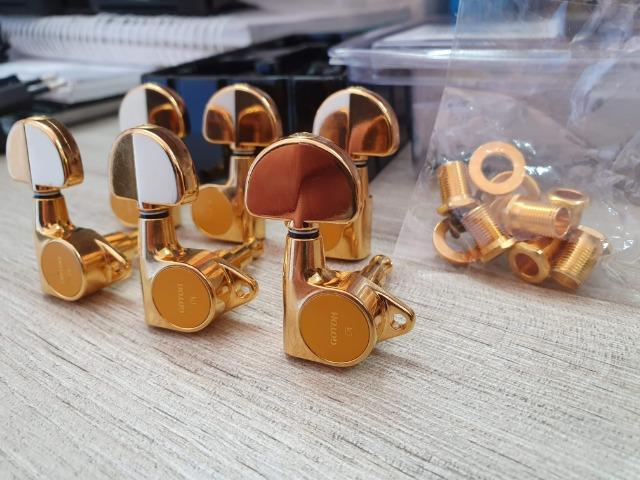 Tarrachas Gotoh Les Paul/Violão - Douradas - TOP!! - Foto 3