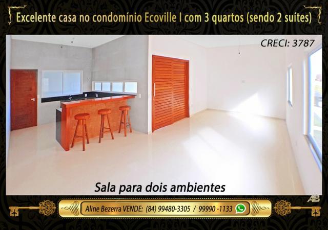 Casa com 3 quartos sendo 2 suítes no Ecoville, alta qualidade, aceita financiamento - Foto 5