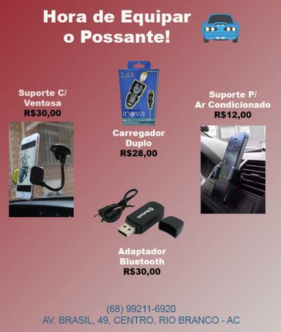 Carregador Veicular, Suporte de Celular, Bluetooth e muito mais - Foto 14